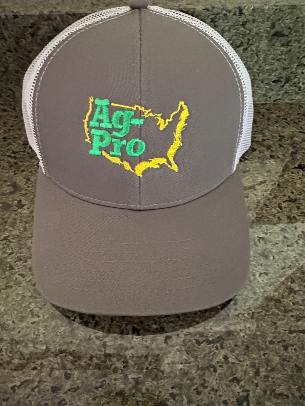 Ag-Pro Gray and Yellow Mesh-Back Trucker Hat